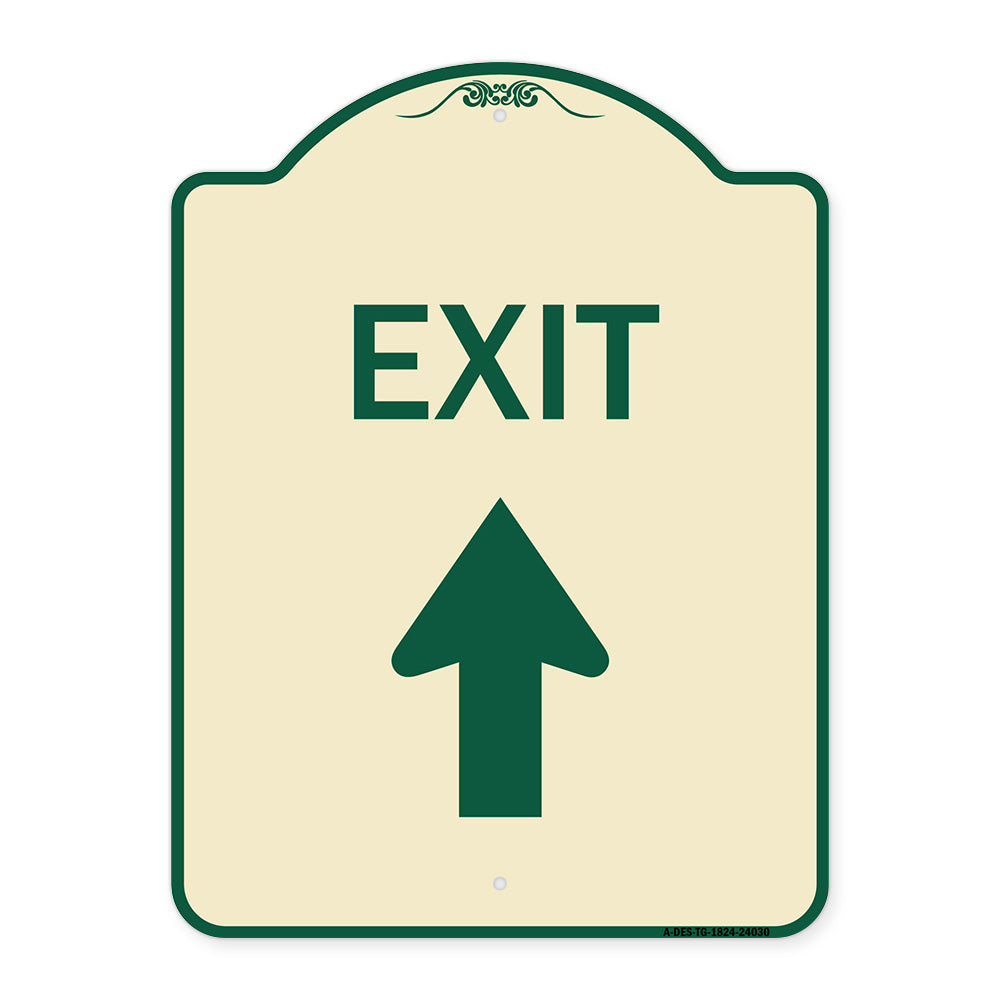 Exit Sign Exit with Up Arrow