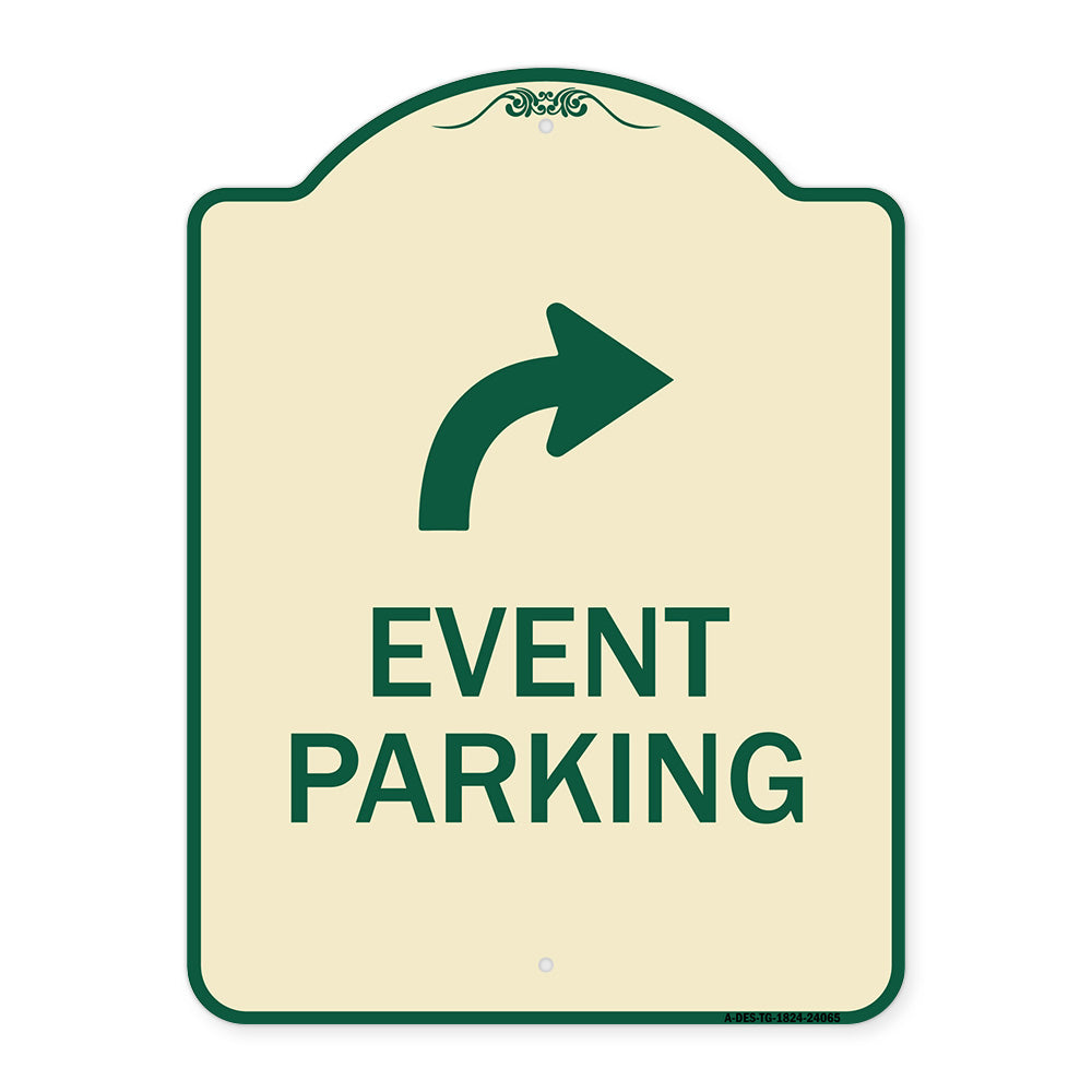 Event Parking Only (With Upper Right Arrow)