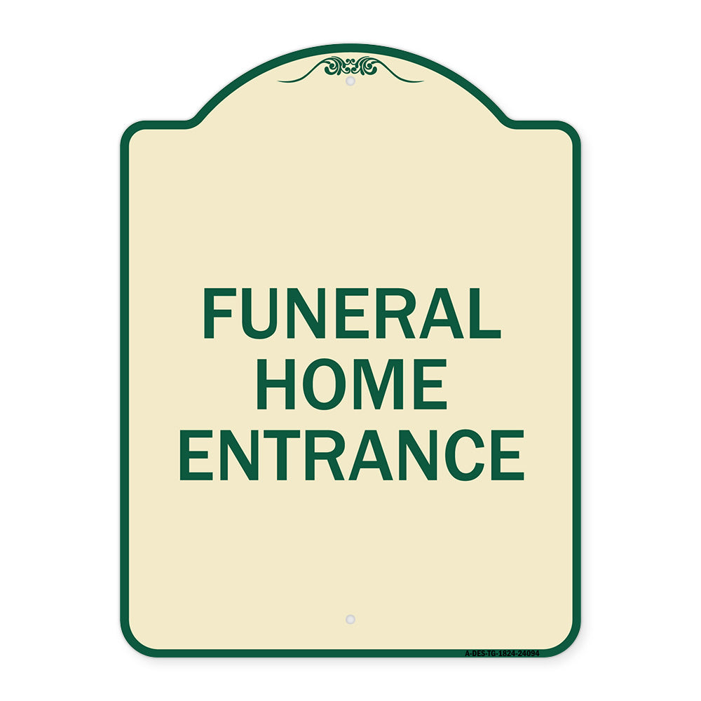 Entrance Sign Funeral Home Entrance