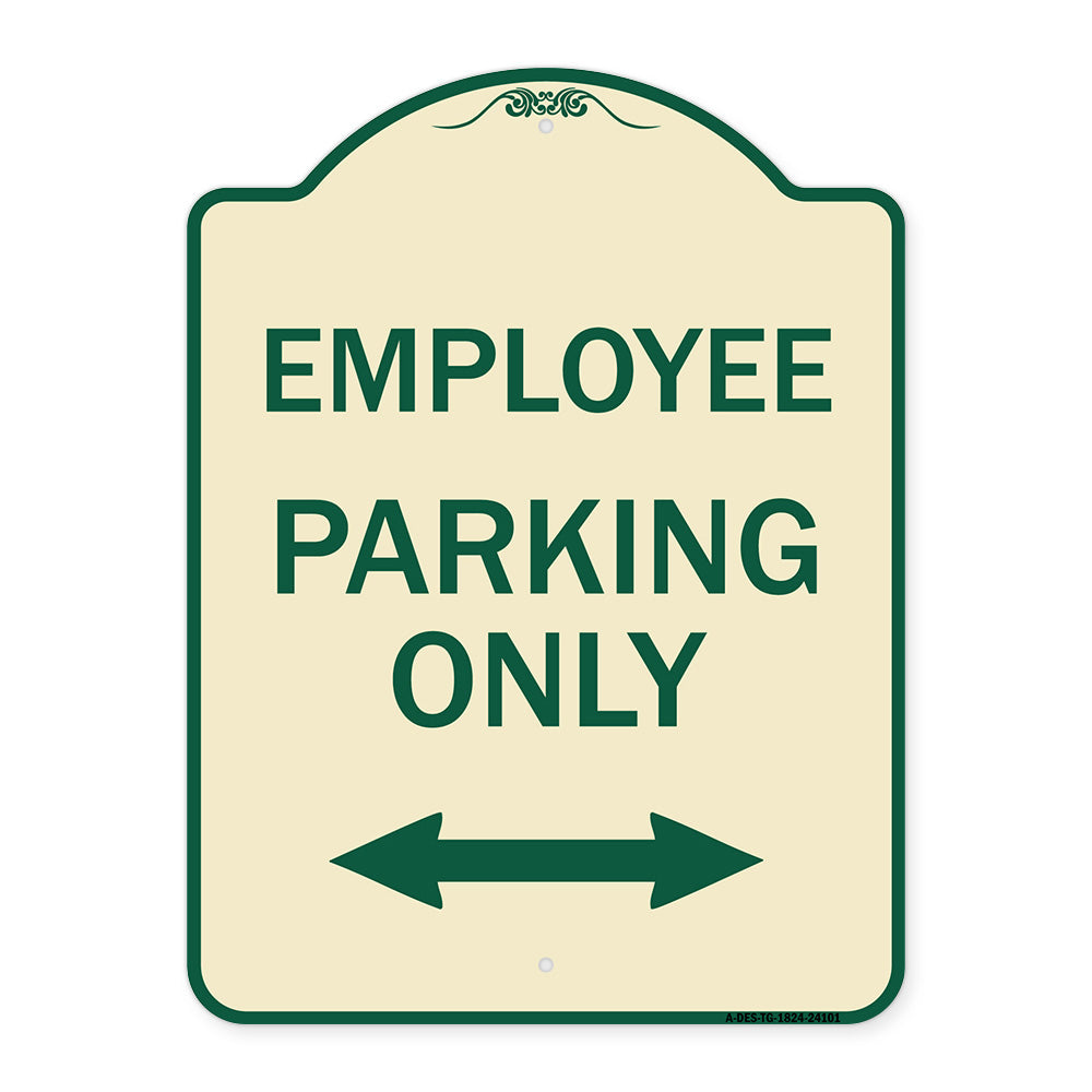 Employee Parking Only (With Bi-Directional Arrow)