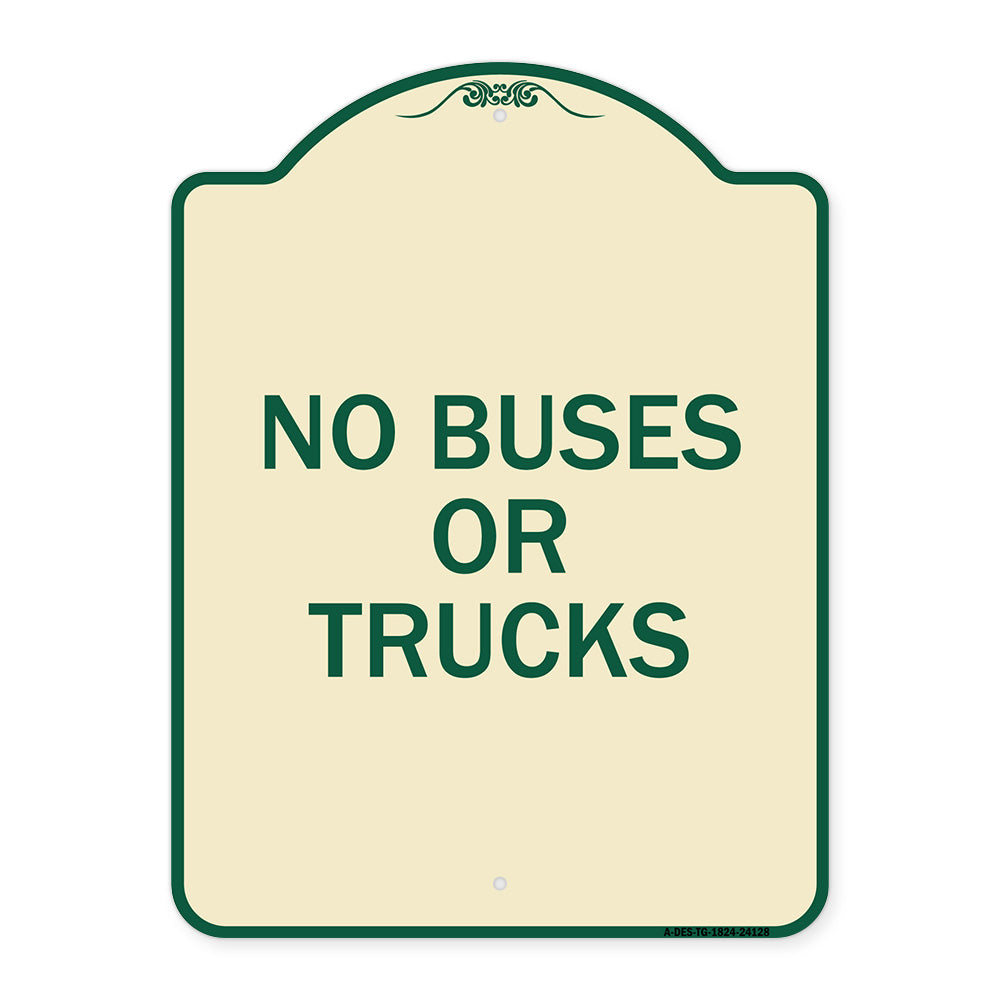 Driveway Sign No Buses or Trucks