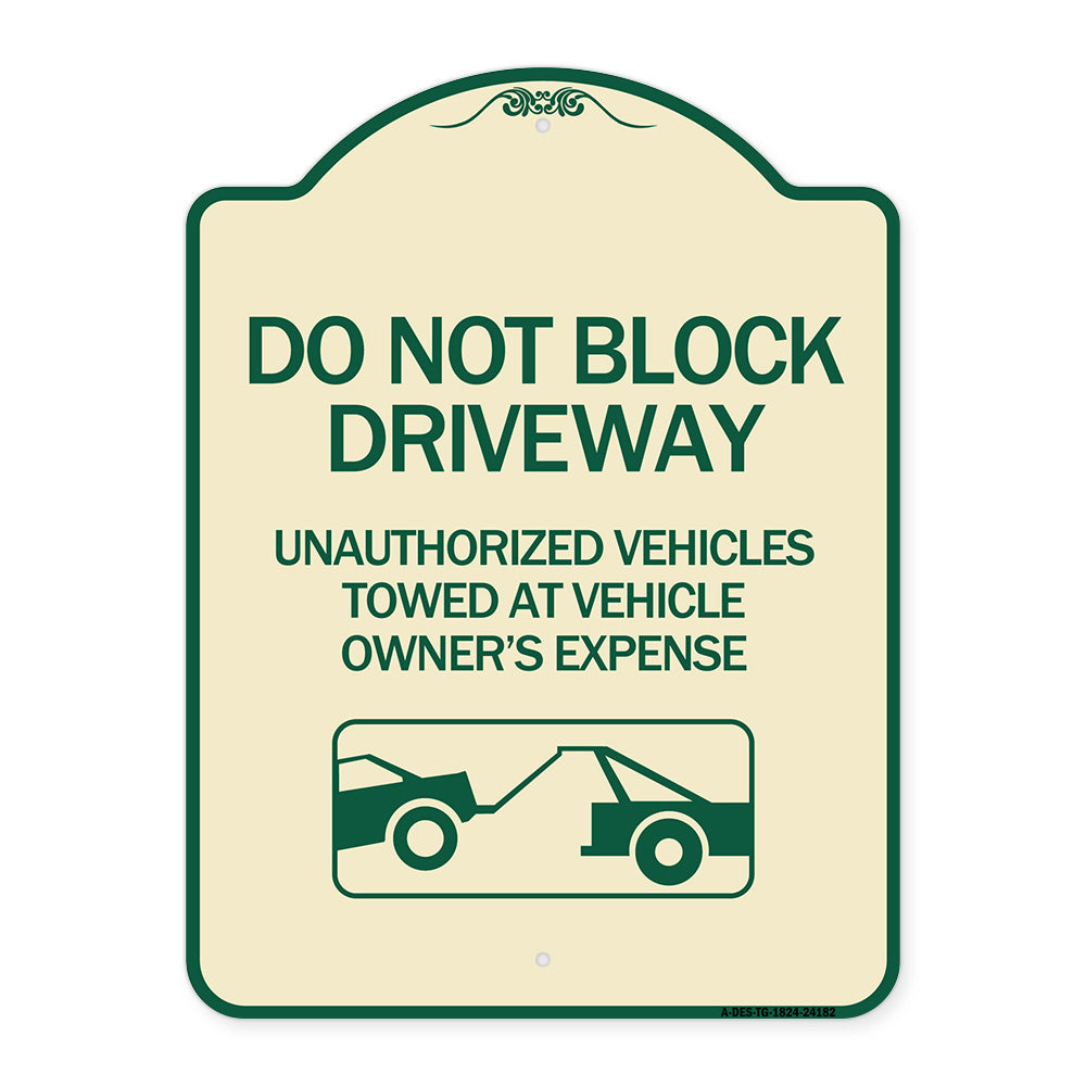 Do Not Block Driveway (With Graphic)