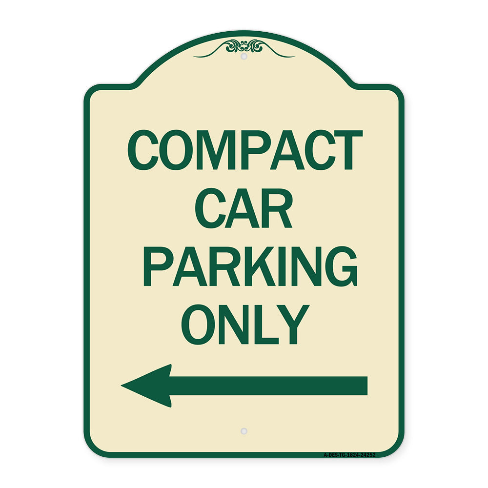 Compact Car Parking Only (With Left Arrow)