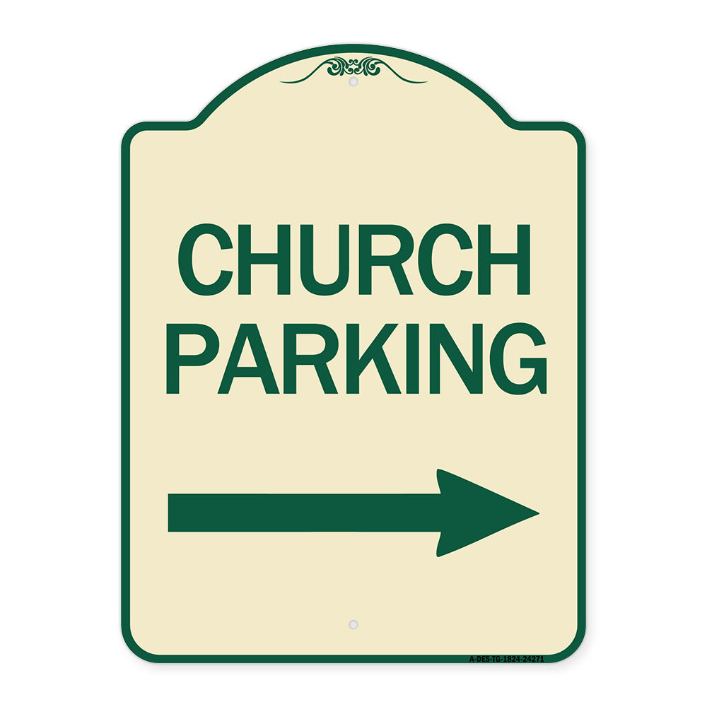 Church Parking (With Right Arrow)