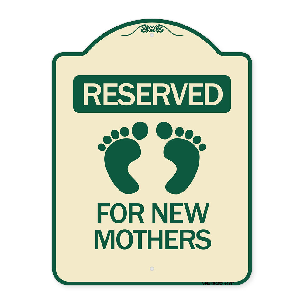 Blue Reserved Parking for New Mothers