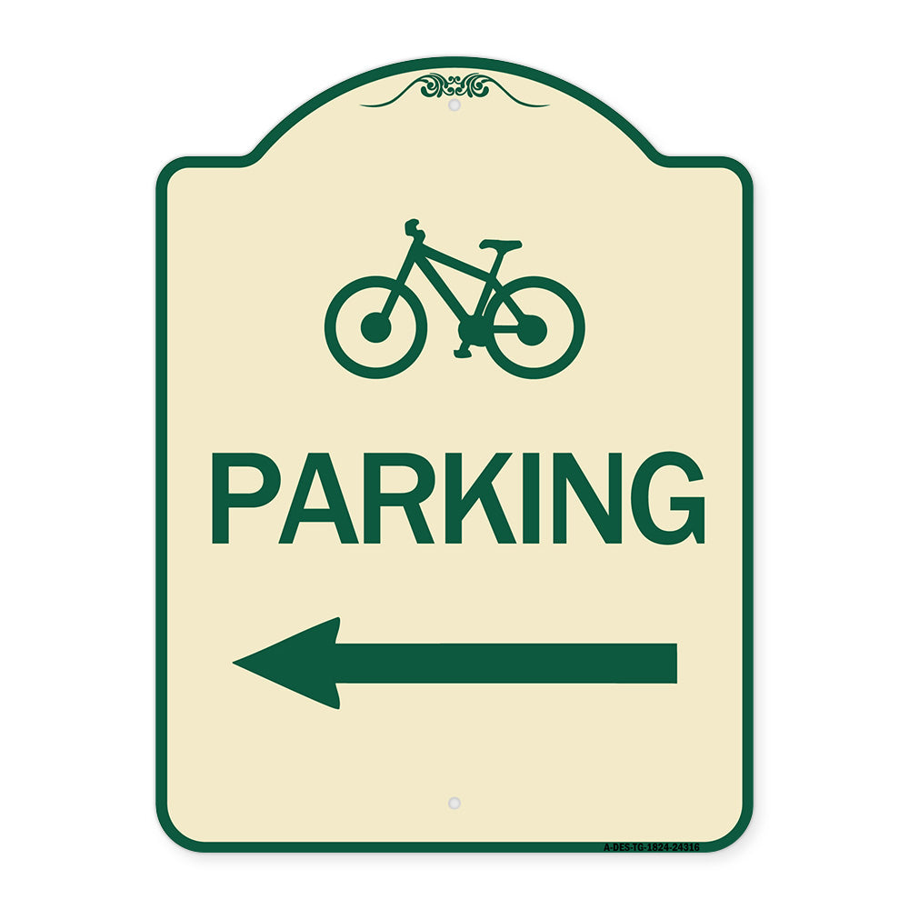 Bicycle Symbol Parking (Left Arrow)