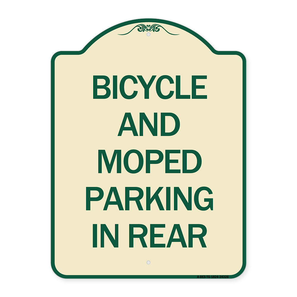 Bicycle and Moped Parking in Rear