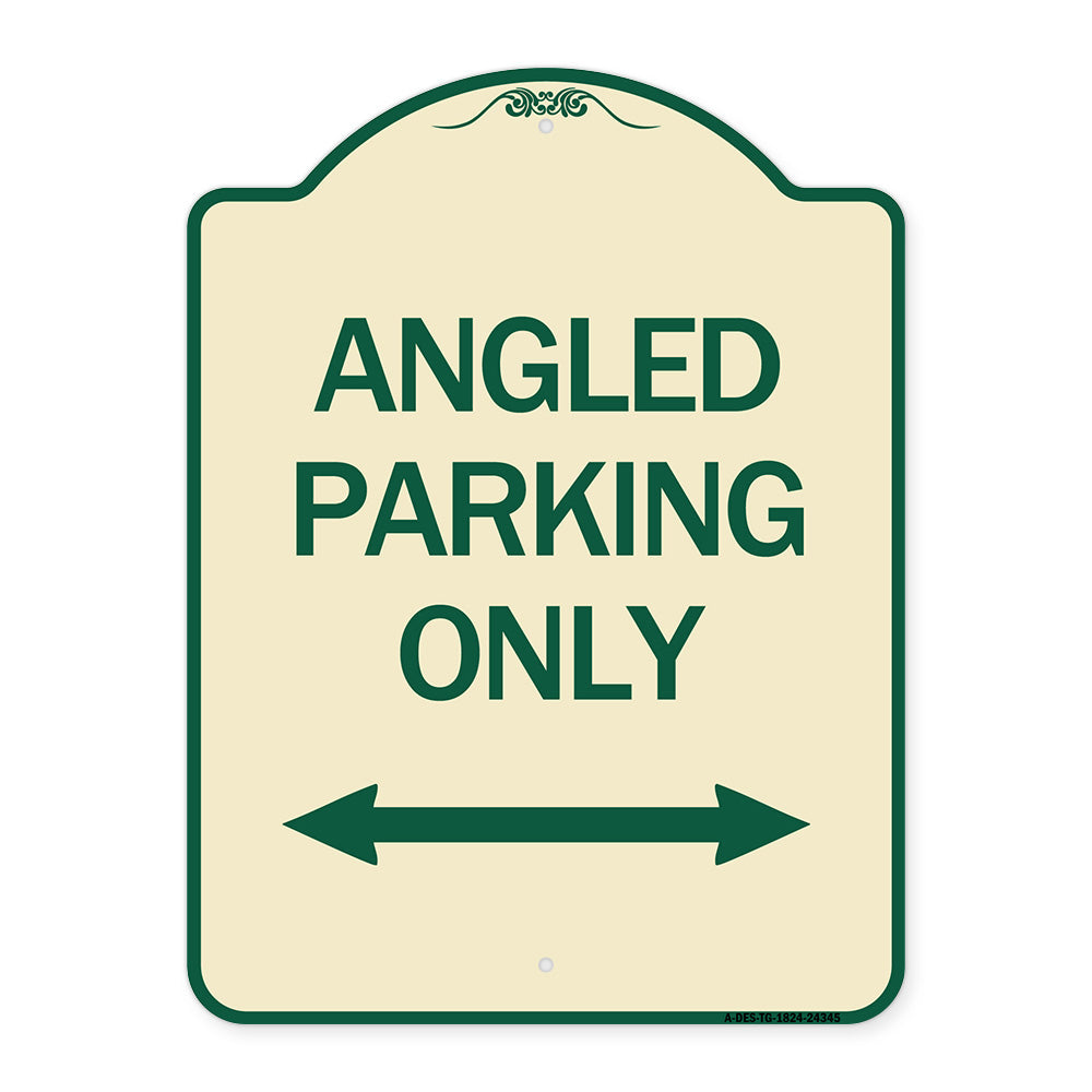 Angle Parking Only (With Bidirectional Arrow)
