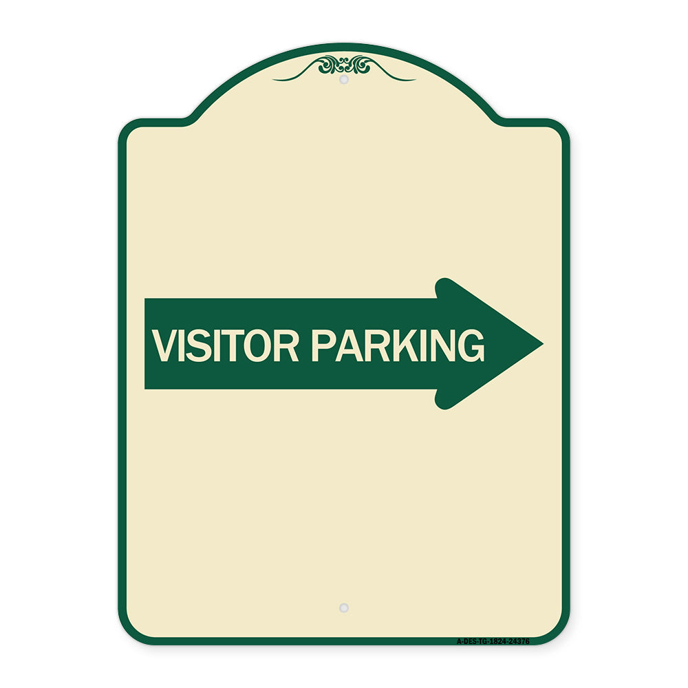 Visitor Parking (With Right Arrow)