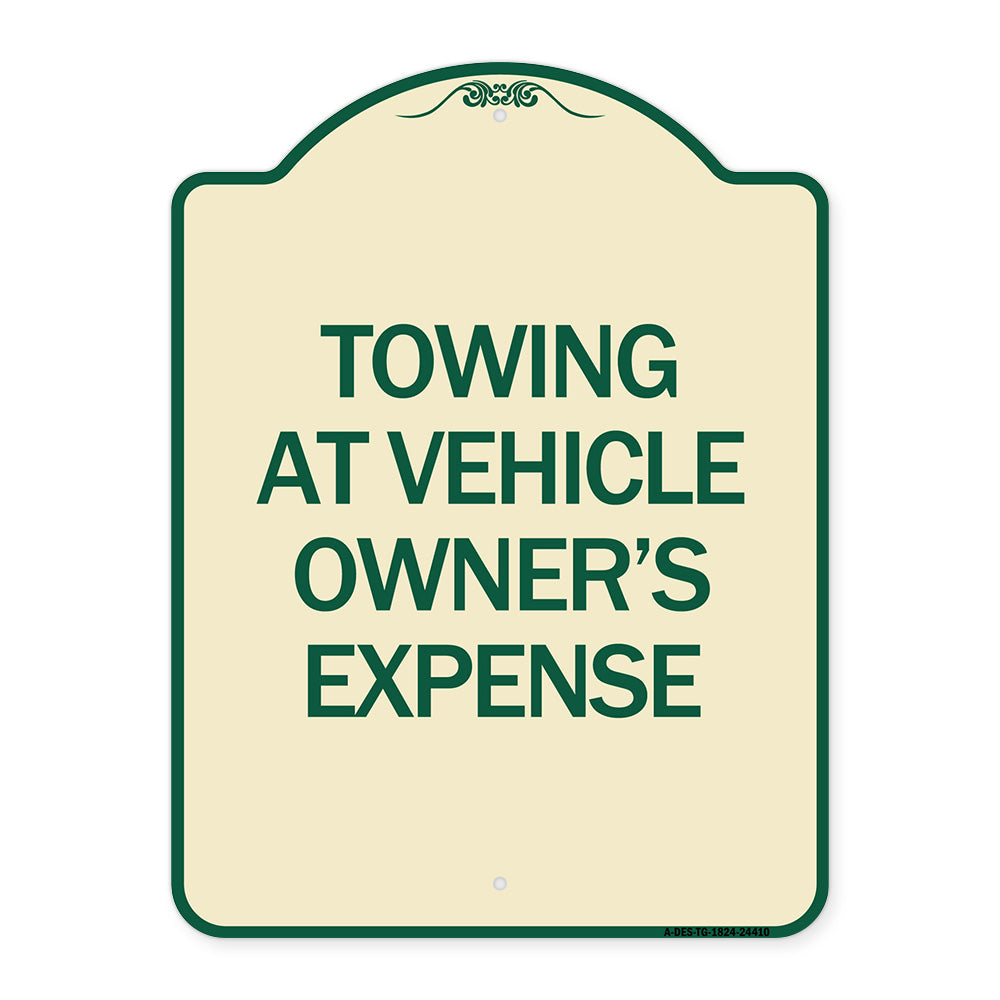 Towing at Vehicle Owner's Expense