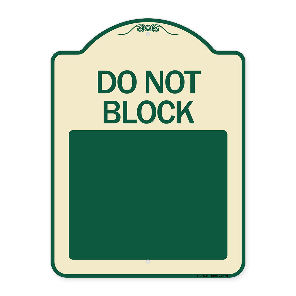 Do Not Block Custom No Parking Text Here
