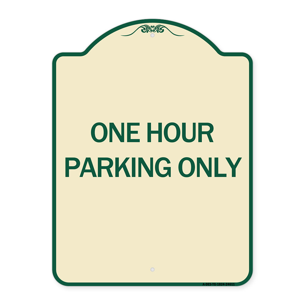 One Hour Parking Only