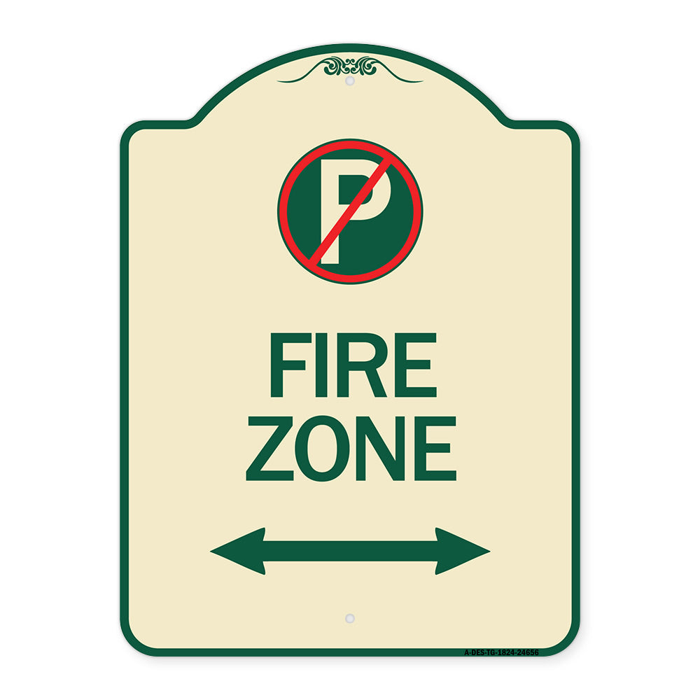 (No Parking Symbol and Arrow Pointing Left and Right)