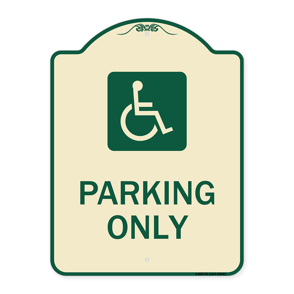 (ADA Compliant) Parking Only (Accessible Symbol)