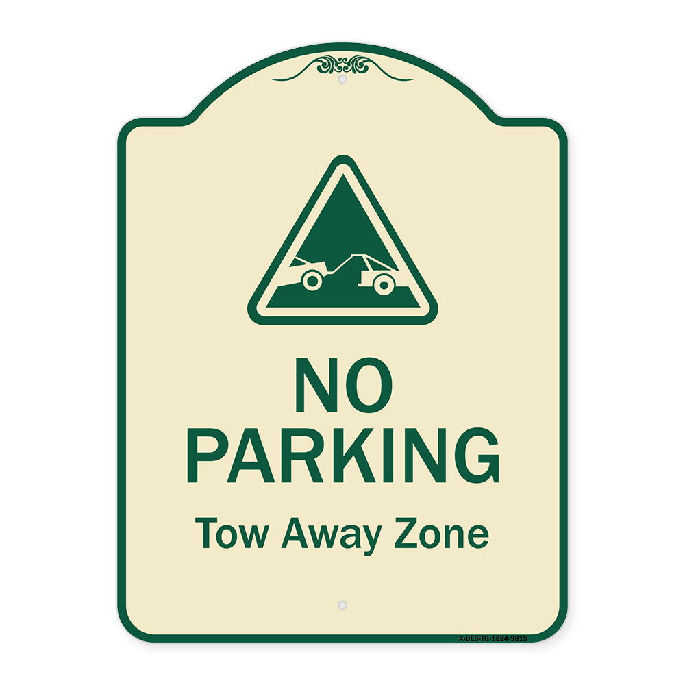 No Parking Tow Away Zone With Graphic