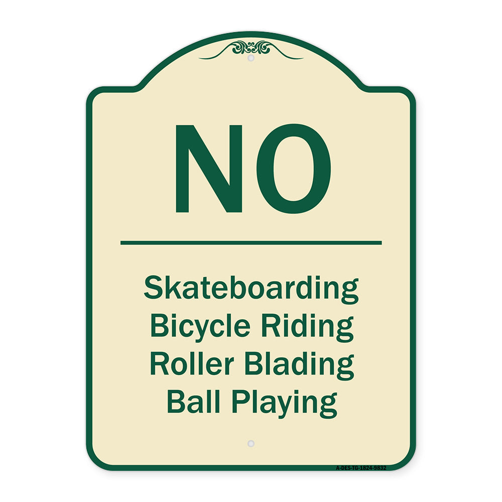 No - Bicycle Riding, Roller Blading, Ball Playing