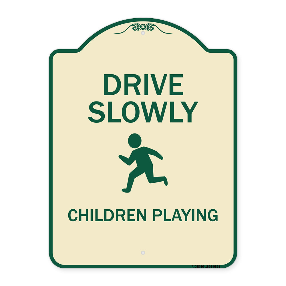 Drive Slowly Children Playing