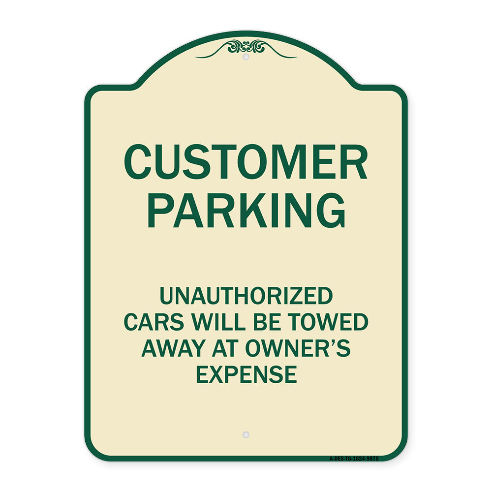Unauthorized Cars Will Be Towed Away At Owner's Expense