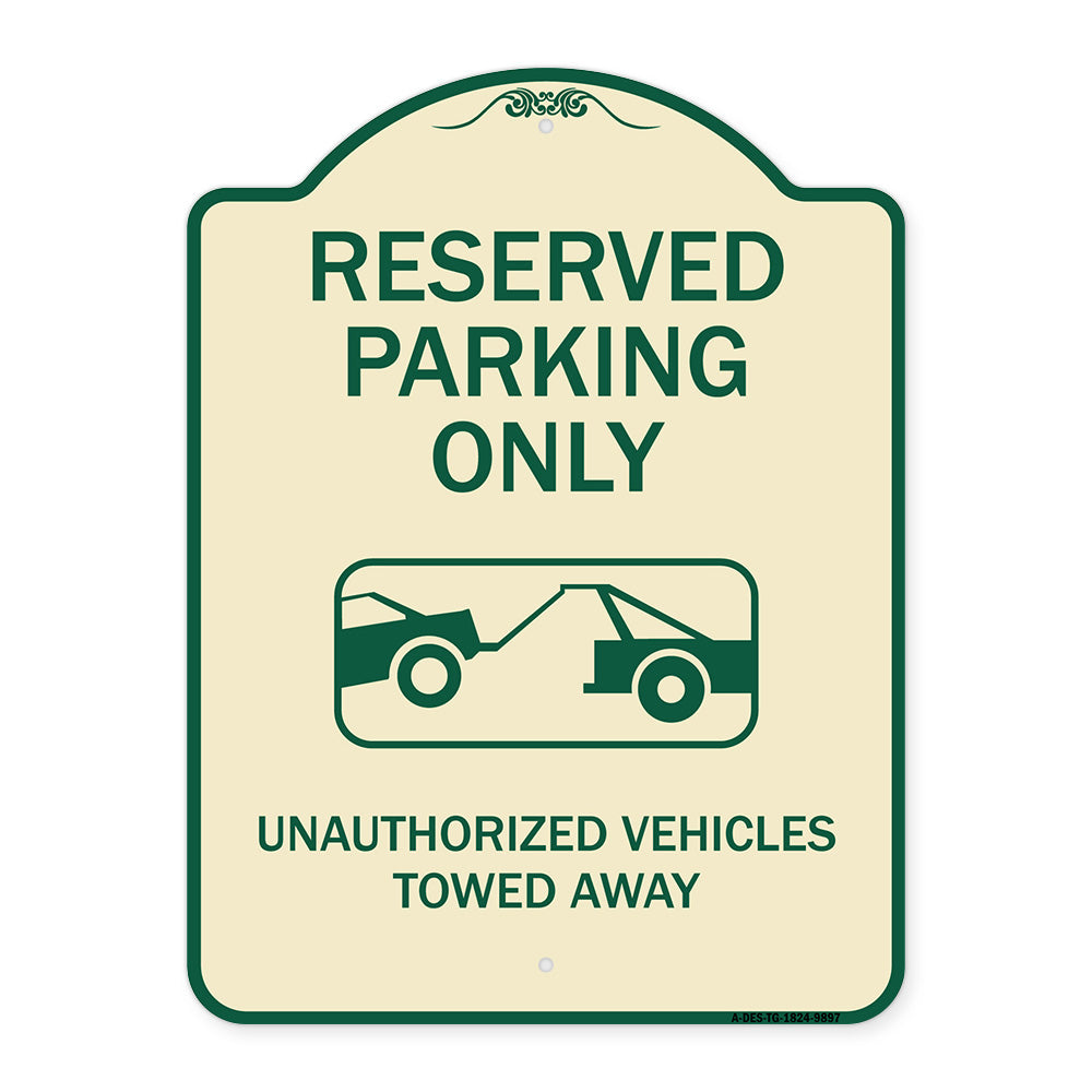 Resident Parking Only Unauthorized Vehicles Towed Away With Graphic