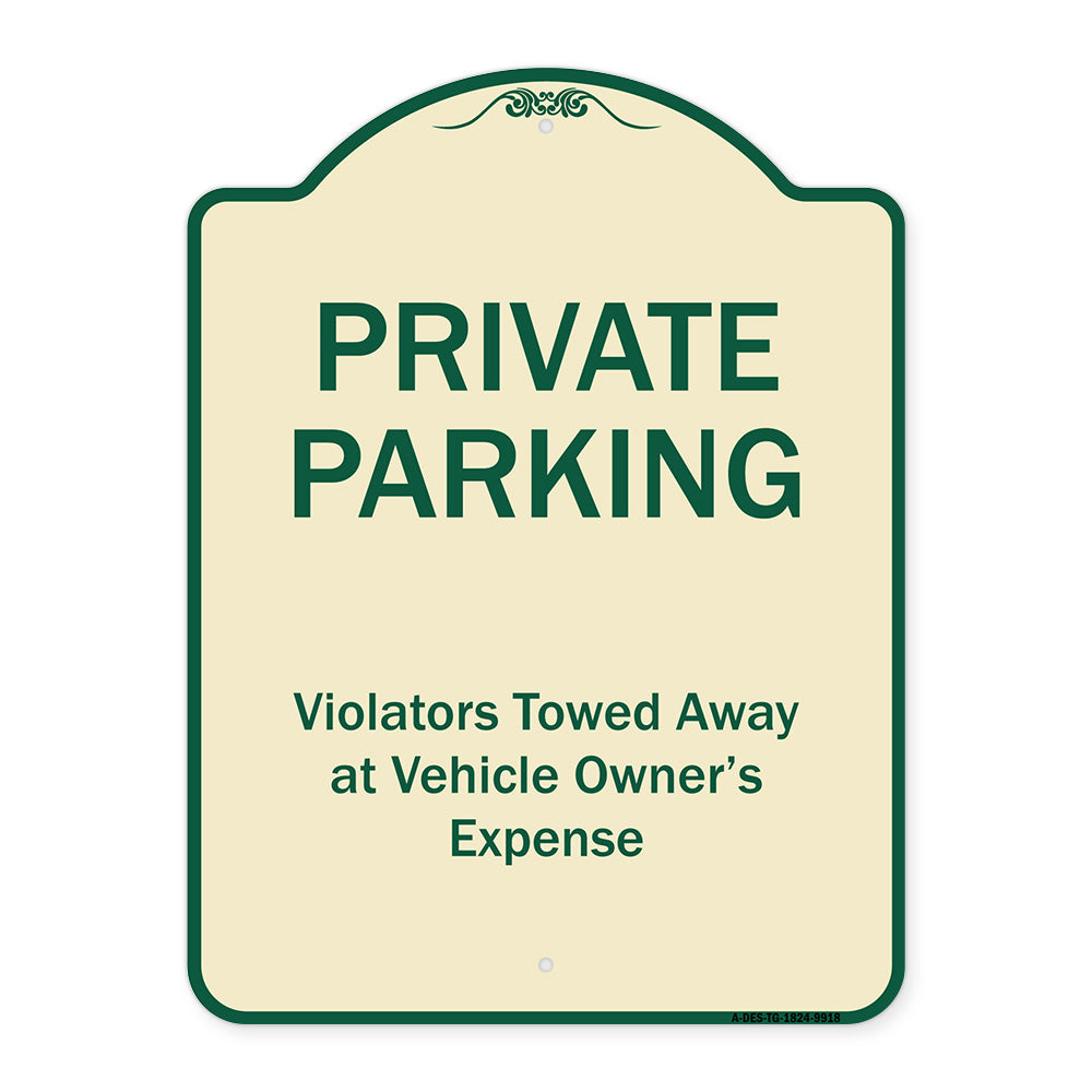Private Parking, Violators Towed Away