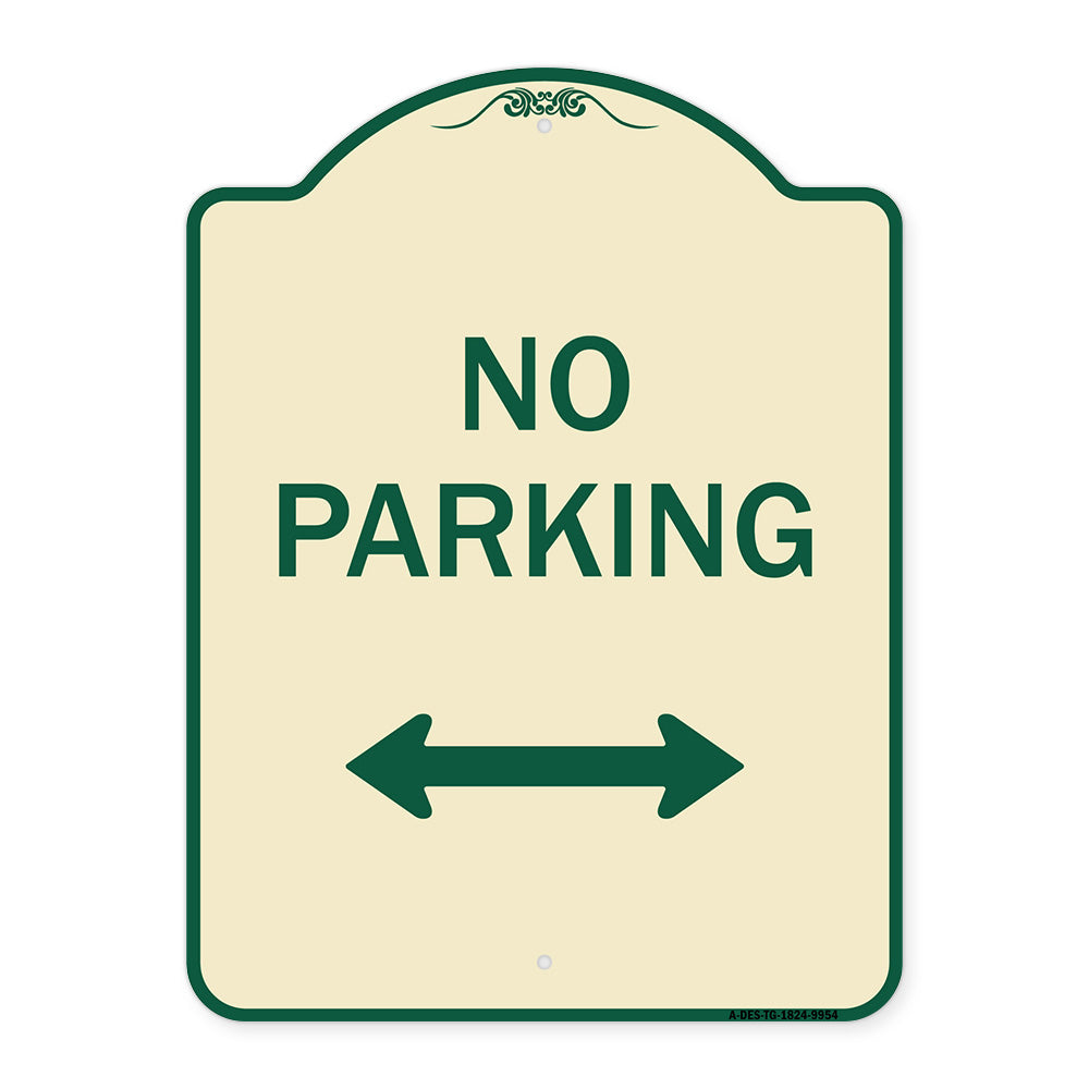 No Parking With Bidirectional Arrow