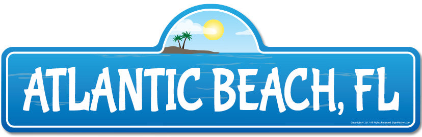 Atlantic, FL Florida Beach Street Sign