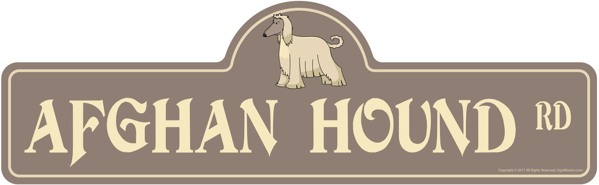 Afghan Hound Street Sign