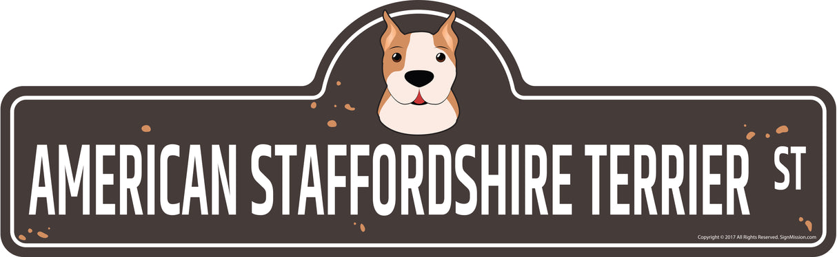 American Staffordshire Terrier Street Sign