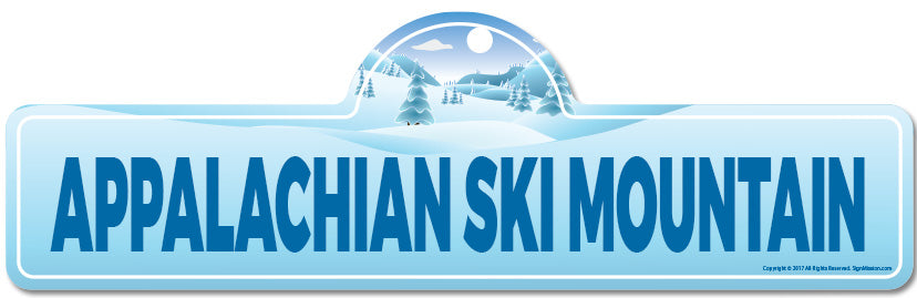 Appalachian Ski Mountain Street Sign