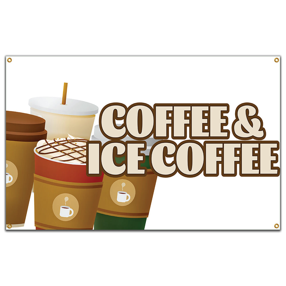 Coffee And Ice Coffee Banner