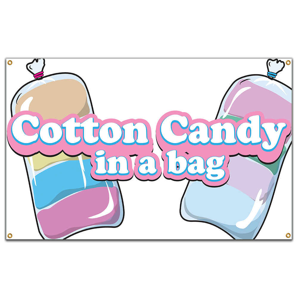 Cotton Candy In A Bag Banner