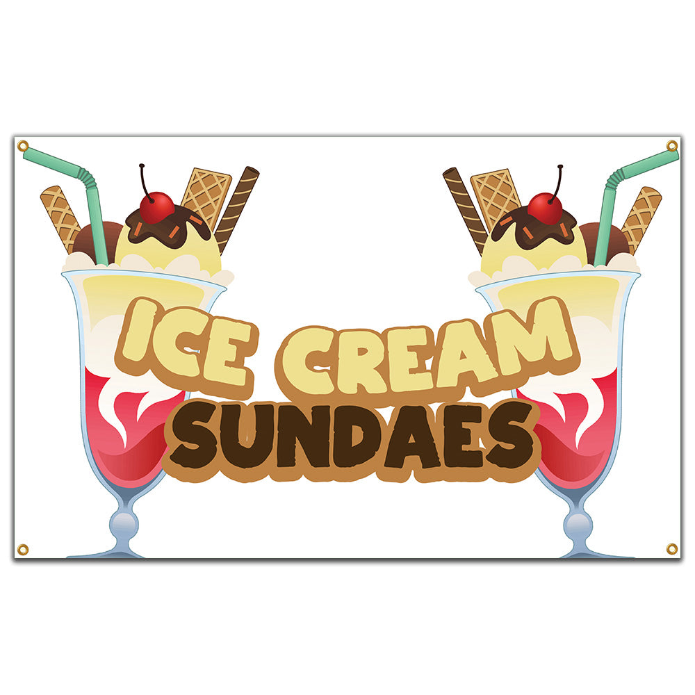 Ice Cream Sundaes Banner