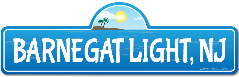 Barnegat Light, NJ New Jersey Beach Street Sign