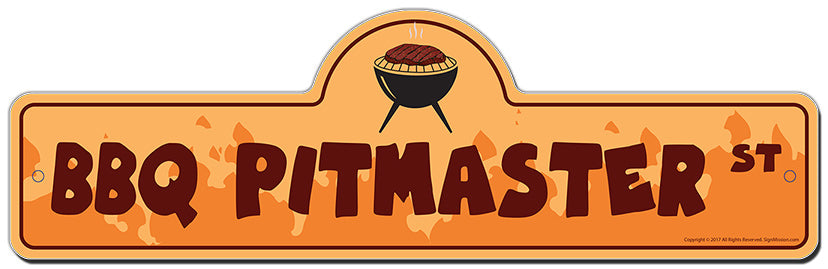Bbq Pitmaster Street Sign