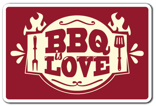 Bbq Love Vinyl Decal Sticker