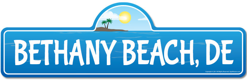 Bethany, DE Delaware Beach Street Sign