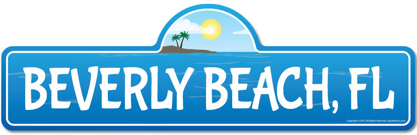 Beverly, FL Florida Beach Street Sign