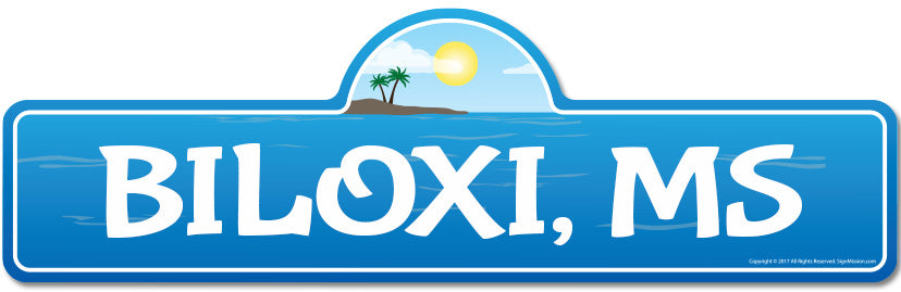 Biloxi, MS Mississippi Beach Street Sign