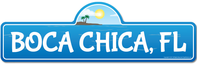 Boca Chica, FL Florida Beach Street Sign