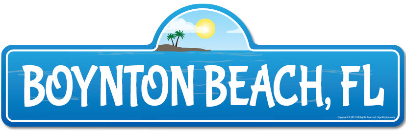 Boynton, FL Florida Beach Street Sign