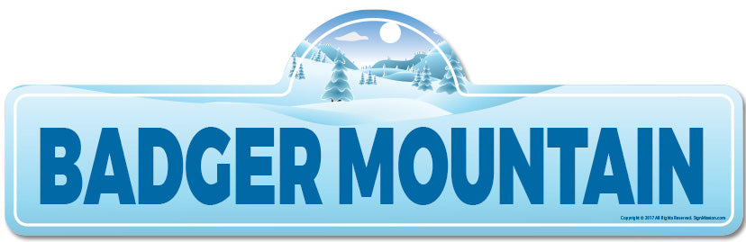 Badger Mountain Street Sign