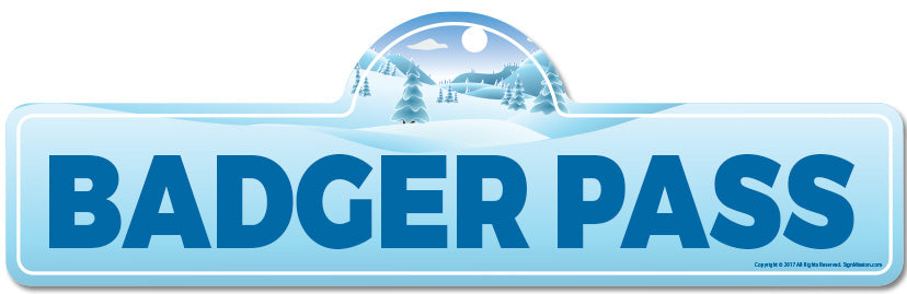 Badger Pass Street Sign