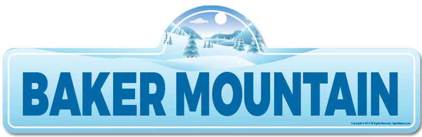 Baker Mountain Street Sign