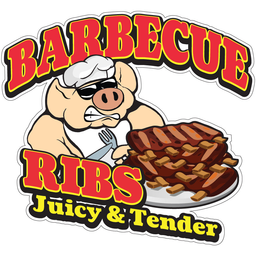 Barbecue Ribs Die-Cut Decal