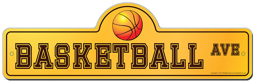 Basketball Street Sign