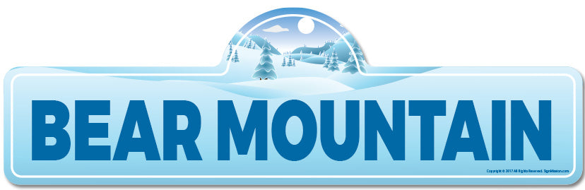 Bear Mountain Street Sign