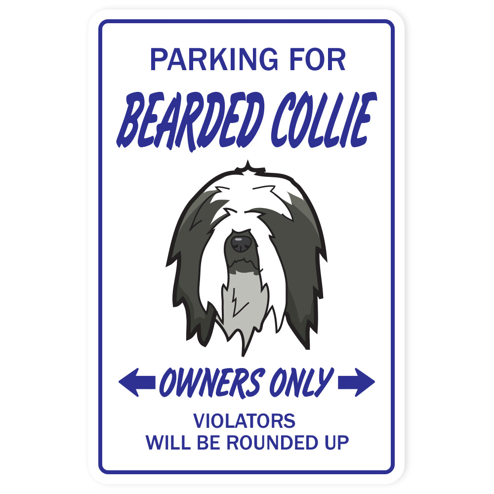 BEARDED COLLIE Novelty Sign