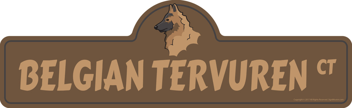 Belgian Tervuren Street Sign