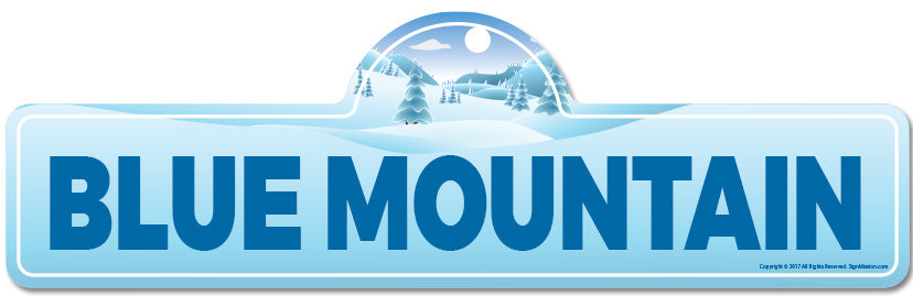 Blue Mountain Street Sign