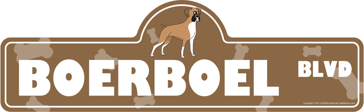 Boerboel Street Sign